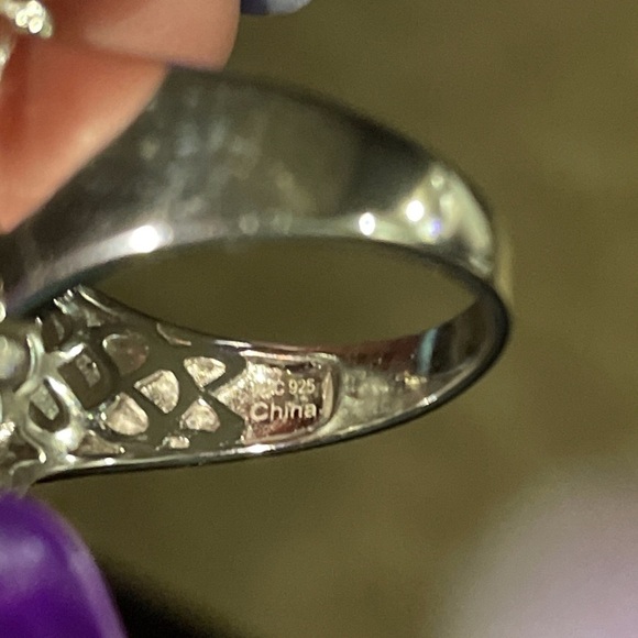 Multicolor Tourmaline Cluster & sterling silver Ring - Picture 10 of 12